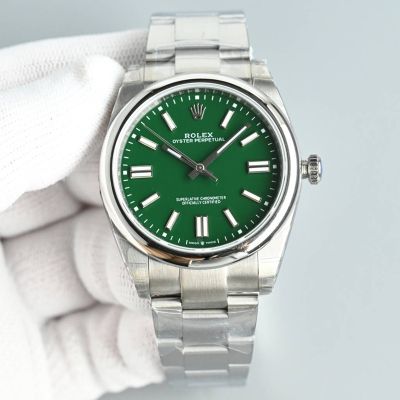 HP Factory Rolex Oyster Perpetual Replica with Green Dial 3230 Movement 41mm Waterproof 100m Green Dial Watch